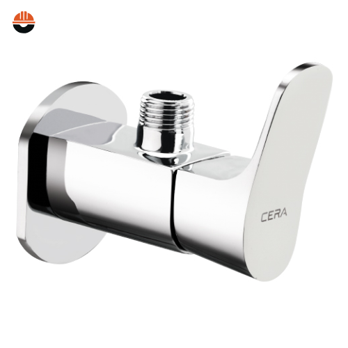 CERA-(F1012201CH)Perla Angle cock with wall flange