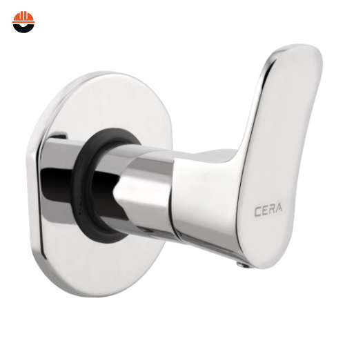 CERA-(F1012351CH-20mm)Perla Stop cock consisting sleeve, lever, wall flange and concealed part suitable for 20 mm pipeline with inner head