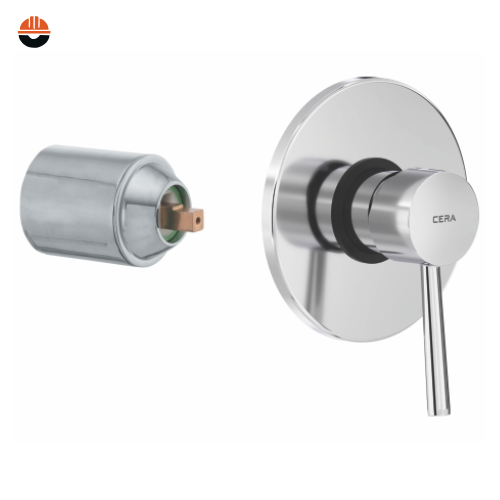 CERA-(F2013778)Fountain Shower mixer consisting of exposed part (lever, flange) and concealed part cartridge sleeve