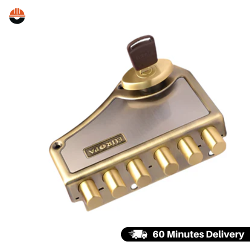 Europa Main Door Lock Hexabolt H341 AB/SN, Single Door