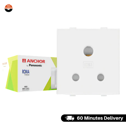 Anchor Roma 3 Pin Socket, 2 Module, White