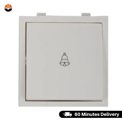 Anchor Roma Bell Push Switch, 10A, 2 Module White
