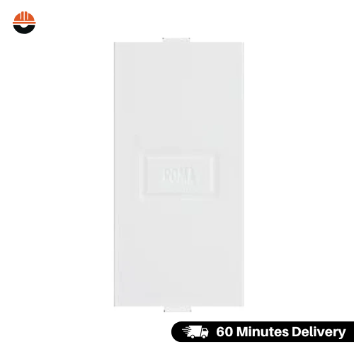 Anchor Roma Blank Plate, White, 1 Module