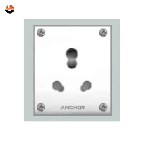 Anchor Penta 6A/16A White Capton Universal Socket, 38524 (Pack of 10)
