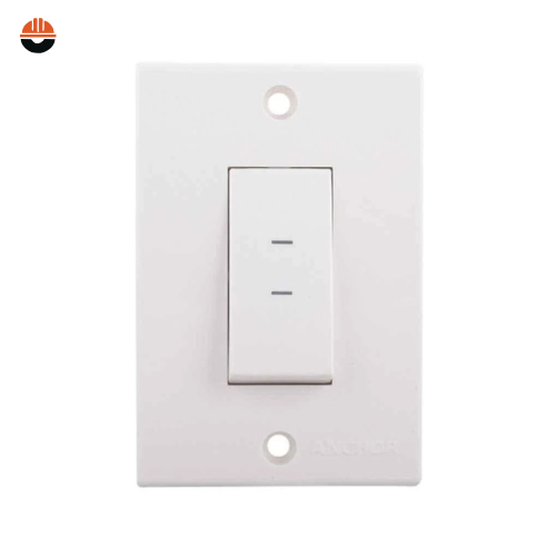 Anchor Penta 20A 2 Way White Power Switch with 2 Fixing Holes, 14402 (Pack of 10)